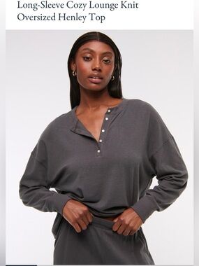 Abercrombie long sleeve oversized Henley